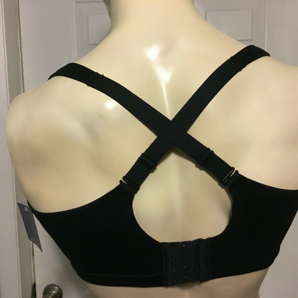 Catherines Full Coverage Smooth Bra No Wire Adjustable Black Plus Size 52B - Picture 3 of 4